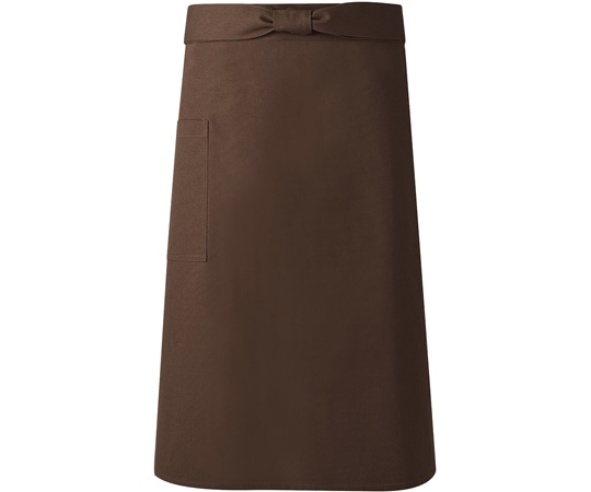 興栄繊商 和風ミドルエプロン ハンプ ブラウン フリー M20 1枚(ご注文単位1枚)【直送品】