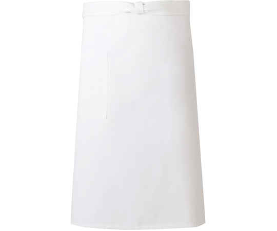 興栄繊商 ミドルエプロン ホワイト フリー KK60 1枚(ご注文単位1枚)【直送品】