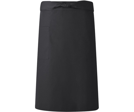 興栄繊商 ミドルエプロン ブラック フリー KF60 1枚(ご注文単位1枚)【直送品】