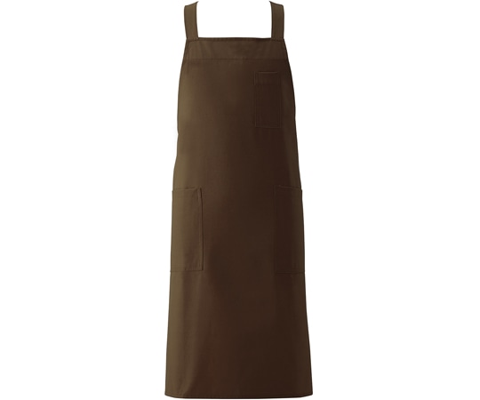 興栄繊商 胸当てエプロン タスキ ブラウン フリー KI300 1枚(ご注文単位1枚)【直送品】