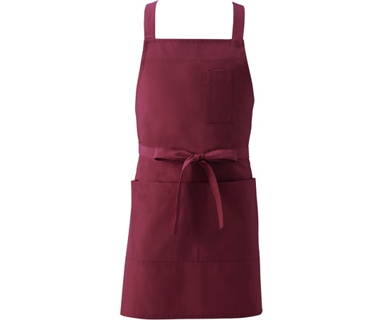 興栄繊商 胸当てエプロン レディース ワイン フリー KI950 1枚(ご注文単位1枚)【直送品】