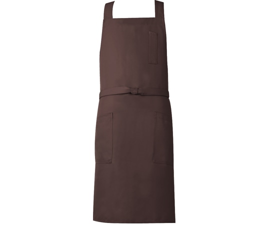 興栄繊商 胸当てエプロン メンズ ブラウン フリー MX90 1枚(ご注文単位1枚)【直送品】