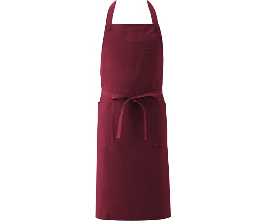 興栄繊商 胸当てエプロン ワイン フリー KI750 1枚(ご注文単位1枚)【直送品】