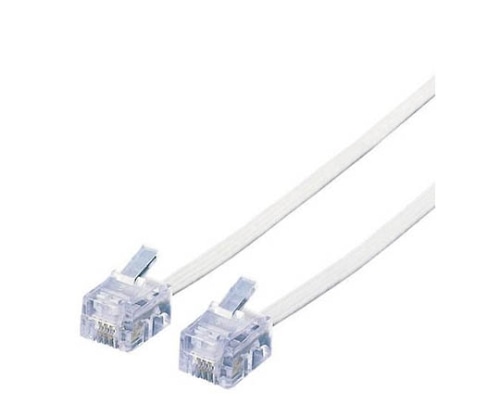 エレコム スリムモジュラケーブル(ホワイト)(4芯) MJ-1WH 1パック(ご注文単位1パック)【直送品】