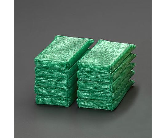 エスコ 80x160mm高耐久ネットスポンジ(緑/薄手10個 EA928AS-231 1個(ご注文単位1個)【直送品】