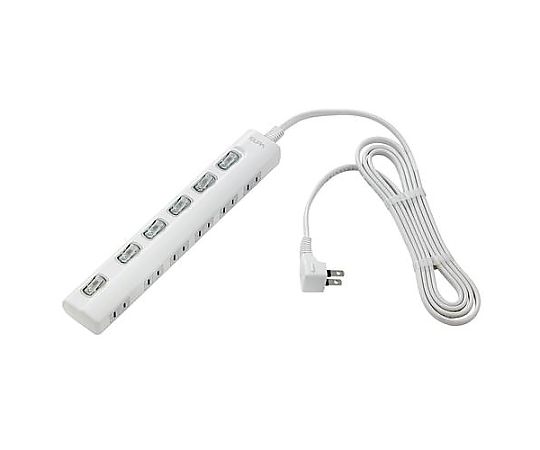 エスコ AC125V/15Ax 2m タップ(6口・個別スイッチ) EA815GL-58A 1個(ご注文単位1個)【直送品】