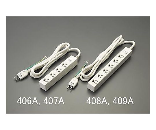 エスコ AC125V/15Ax5m/6口 タップ(抜け止め・雷サージ) EA815GL-409A 1個(ご注文単位1個)【直送品】