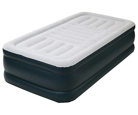 山善(YAMAZEN) デラックスエアベッド(シングル) パワー電動ポンプ内蔵 DXA-002(NV/GY) 1台(ご注文単位1台)【直送品】