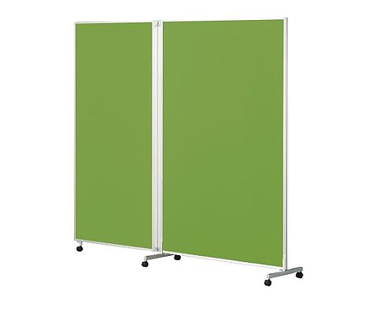 エスコ 1868x487x1630mm パーテーション(2連/グリーン) EA954EA-213 1個(ご注文単位1個)【直送品】