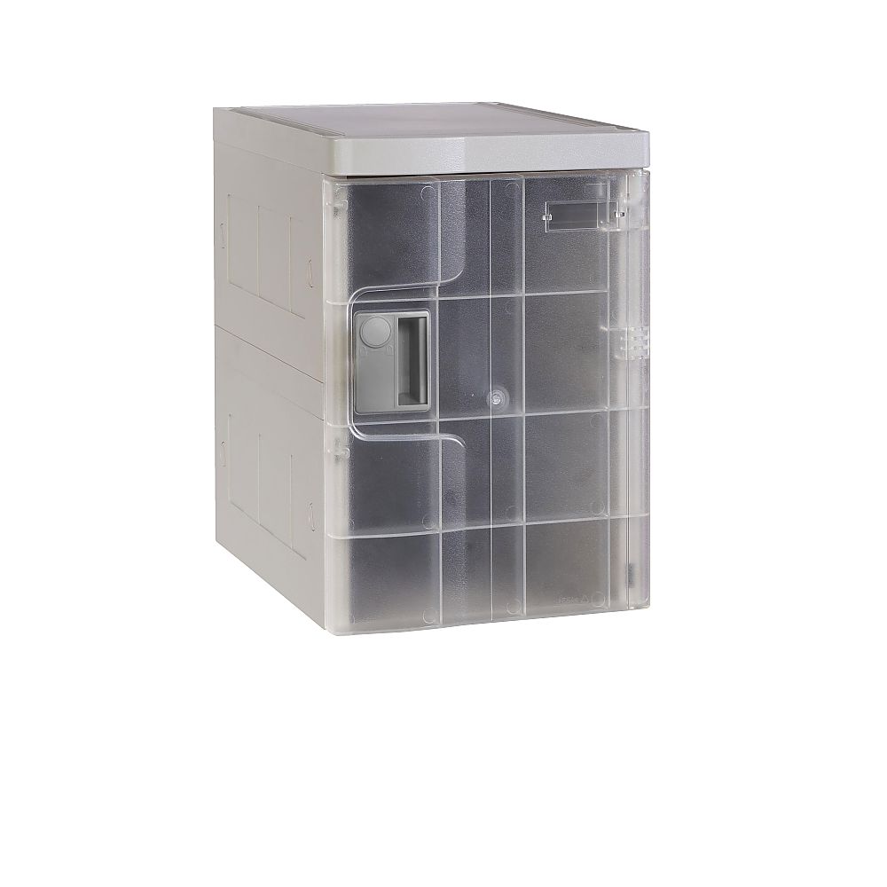 MTセキュリティジャパン T-280S樹脂製ロッカー(組立式) 透明 MT-TPLA280S(CL) 1個(ご注文単位1個)【直送品】