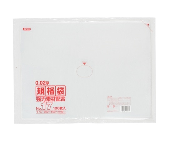 ジャパックス LD規格袋 0.020 No.17 LLD+META 透明 0.02mm 1ケース(100枚×25冊入) KN-17 1ケース(ご注文単位1ケース)【直送品】