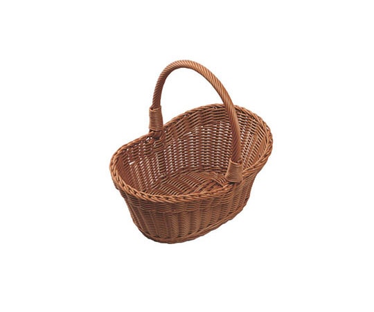 トーダイ 小判型ピクニックバスケット 小 ブラウン PB-462-BR 603381 1個（ご注文単位1個）【直送品】