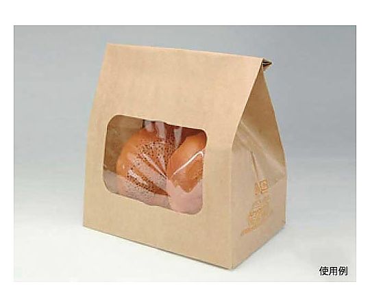 福助工業 ルックバッグNo.4S未晒角底窓付袋100枚 00319770 1パック(ご注文単位1パック)【直送品】