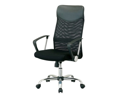 ナカバヤシ OAネットチェア ハイバック ブラック CNN-004D 1個(ご注文単位1個)【直送品】