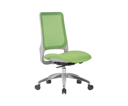 アイコ チェア ミドルバック肘なしタイプ(座面全面布張り) フレーム:グレー 座・背:グリーン MS-1685GR(F12)GN 1個(ご注文単位1個)【直送品】