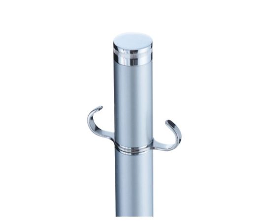 シロクマ フロアパーティションポールスタッキングクローム/シルバー FPP0465 1個(ご注文単位1個)【直送品】