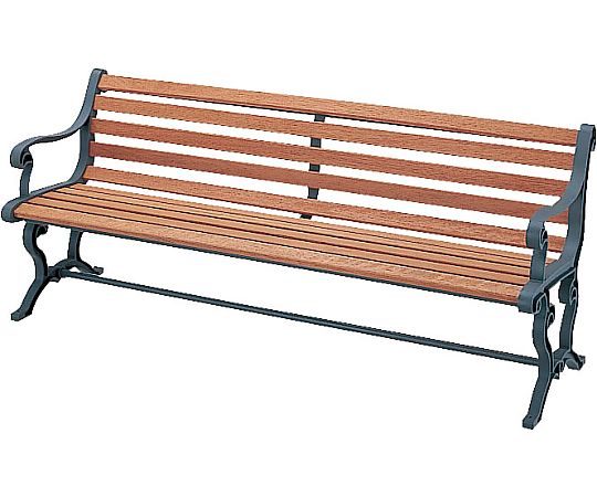 山崎産業(コンドル) ベンチ(背付肘付)[天然木] YB-77L-WN 1ケース(ご注文単位1ケース)【直送品】