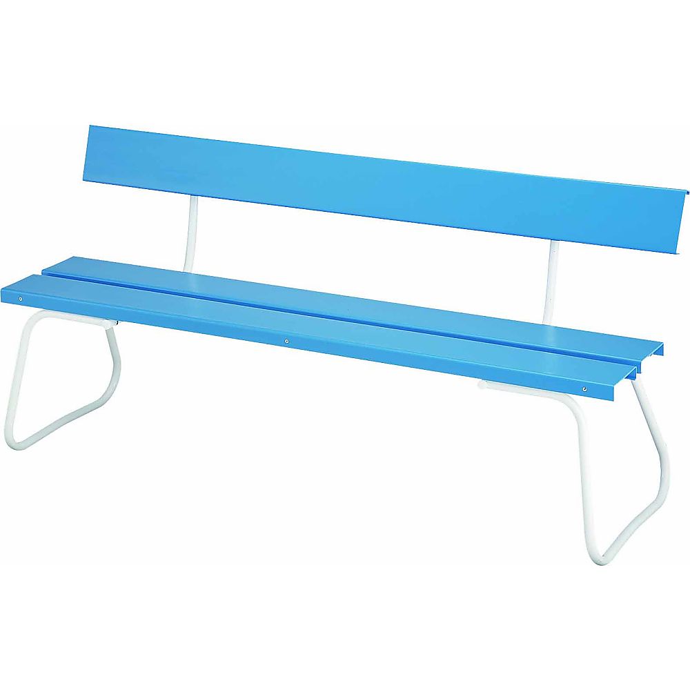 山崎産業(コンドル) 樹脂ベンチ 背付 1500ECO(ブルー) YB-94Z-PC 1ケース(ご注文単位1ケース)【直送品】
