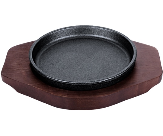 エムテートリマツ 鉄ステーキ皿丸 15cm YY2098 1個(ご注文単位1個)【直送品】