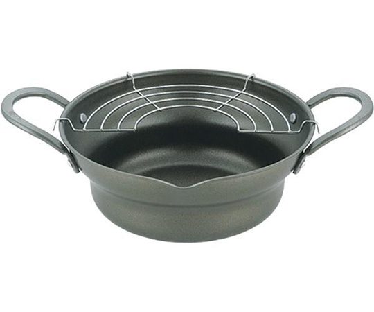 縁 広口揚げ鍋アミ付20cm ENW20W 1個（ご注文単位1個）【直送品】