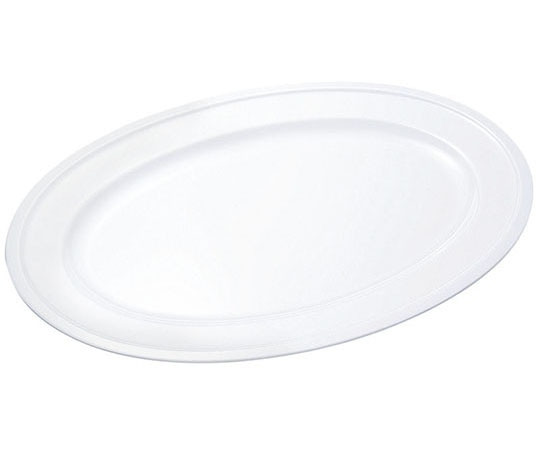 エンテック 給食用食器 小判皿 22インチ PW-12白 320002 1個（ご注文単位1個）【直送品】