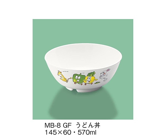 三信化工 うどん丼 グリーンフレンド MB-8_GF 1個（ご注文単位1個）【直送品】