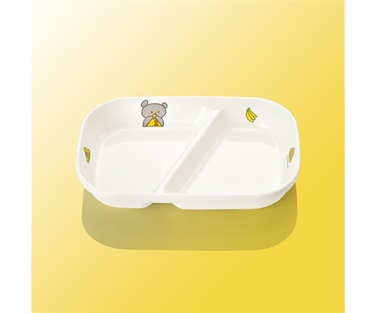 国際化工 角二つ仕切皿 大 こぐまちゃん J 32-KO 1個（ご注文単位1個）【直送品】