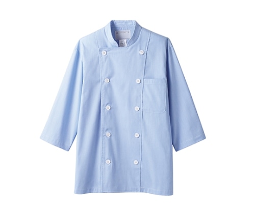 住商モンブラン コックジャケット男女兼用 7分袖 ブルー 6-571 S 1枚(ご注文単位1枚)【直送品】