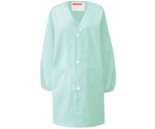 KAZEN 給食衣(シングル型) ミントグリーン 3号 397-92 3 1枚（ご注文単位1枚）【直送品】