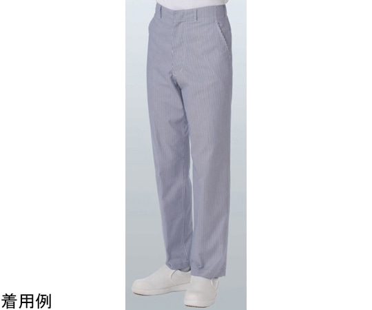KAZEN 男子パンツ(ストライプ) ストライプ W120 435-99 W120 1枚（ご注文単位1枚）【直送品】