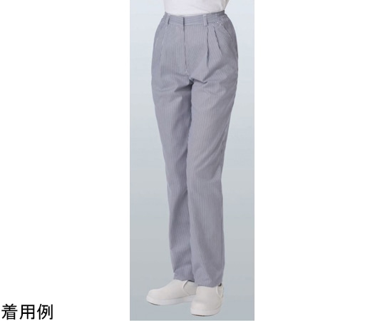 KAZEN レディススラックス ストライプ 3L 827-99 3L 1枚（ご注文単位1枚）【直送品】
