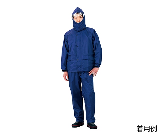 おたふく手袋 レインウェア RF-13 ネイビー 3L  1式(ご注文単位1式)【直送品】