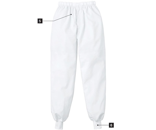 KAZEN スラックス(男女兼用) ホワイト L 839-20 L 1枚（ご注文単位1枚）【直送品】