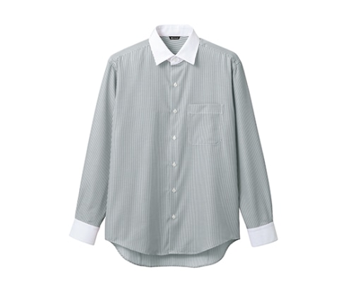 住商モンブラン シャツ メンズ 長袖 グレーストライプ BV2571-6 LL 1枚（ご注文単位1枚）【直送品】