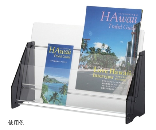 クラウン パンフレット台 アクリル製 CR-PF221-T 1個(ご注文単位1個)【直送品】