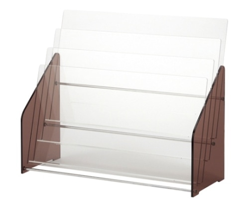 クラウン パンフレット台 アクリル製 CR-PF233-T 1個(ご注文単位1個)【直送品】