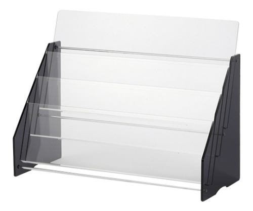 クラウン パンフレット台 アクリル製 CR-PF23-T 1個(ご注文単位1個)【直送品】