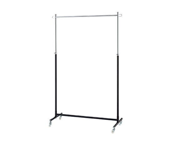 アズワン 組立式シングルハンガー 黒 W90cmタイプ 単輪キャスター新仕様 61-98-4-2 1台（ご注文単位1台）【直送品】