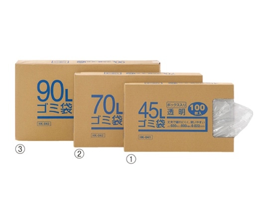 ストア・エキスプレス ゴミ袋 透明 90リットル 100枚入 52-725-7-3 1セット（ご注文単位1セット）【直送品】