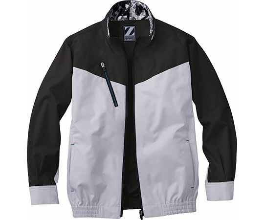 自重堂 空調服長袖ブルゾン シルバー×ブラック 5L 74050 1枚(ご注文単位1枚)【直送品】