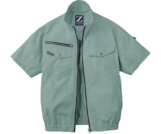 自重堂 空調服半袖ブルゾン アースグリーン S 74090 1枚(ご注文単位1枚)【直送品】