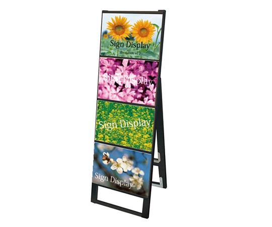 常磐精工 ブラックカードケーススタンド看板 B4横 4片面 BCCSK-B4Y4K 1台（ご注文単位1台）【直送品】