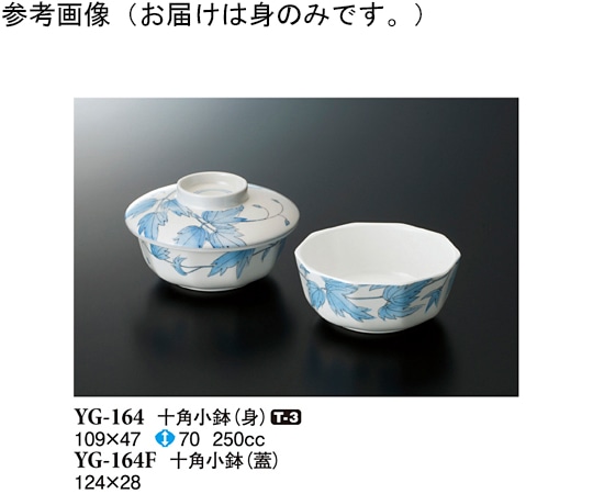 スリーライン 十角小鉢(身) アイビー 10個入 YG-164 1袋（ご注文単位1袋）【直送品】
