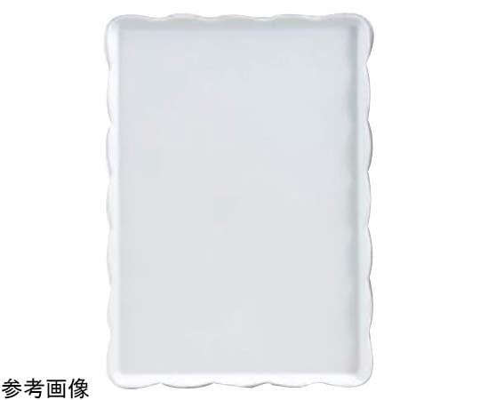 アズワン ウェーブメラミン ケーキトレー・アイボリー 中 YO-2535-W 1個(ご注文単位1個)【直送品】