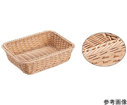 プリート プリートPP角型バスケット(ナチュラル)275×195×70mm(27型) DS100-27-NA 1個（ご注文単位1個）【直送品】
