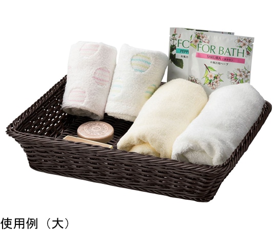 えいむ アメニティ&多目的ケース(ダークブラウン)大 380×283×75mm AT-250 1個（ご注文単位1個）【直送品】