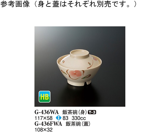 スリーライン 飯茶碗(身) WABI 10個入 G-436WA 1袋（ご注文単位1袋）【直送品】