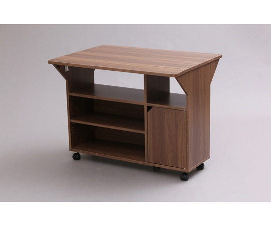 アイリスオーヤマ 扉付きキッチンワゴン ウォールナット TKW-90 1台（ご注文単位1台）【直送品】