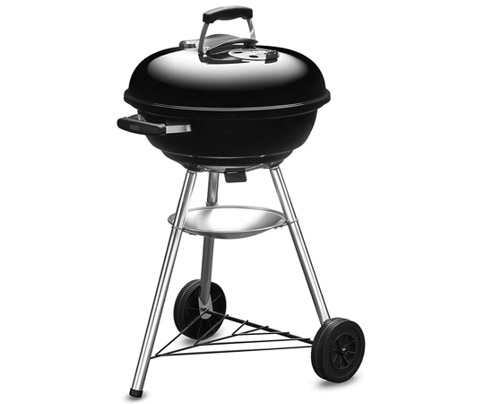 Weber コンパクトケトル チャコールグリル 47cm 温度計付 1221308 1セット(ご注文単位1セット)【直送品】