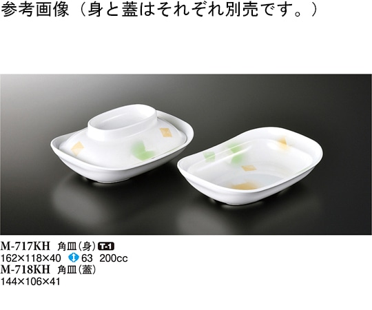 スリーライン 角皿(身) 風音 100個入 M-717KH 1ケース（ご注文単位1ケース）【直送品】